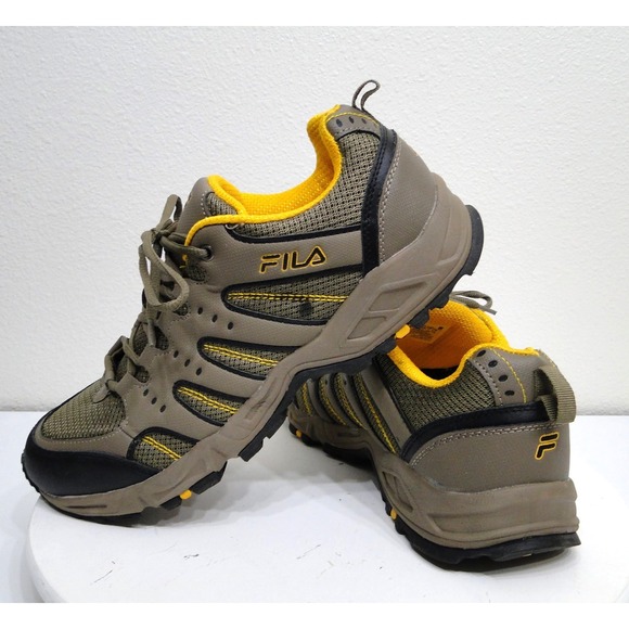 Fila Men Trail Hiking Shoes Olive Tan Yellow Low Top Sneakers 1SH40083-246 Sz 13 main image 14